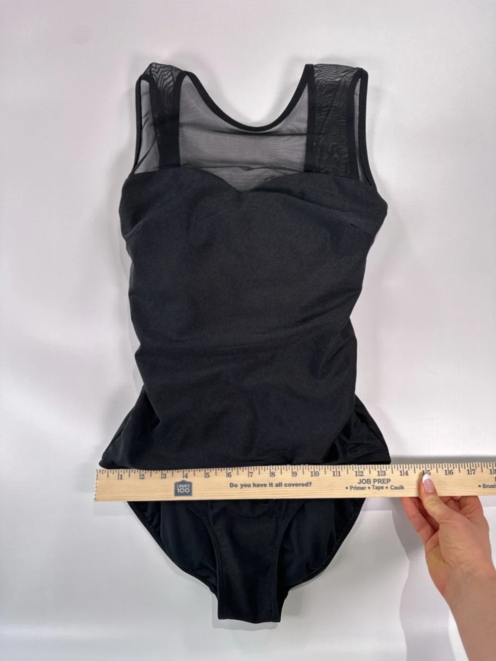 Albion Black Stretch Nylon Blend Bodysuit - Picture 7 of 9